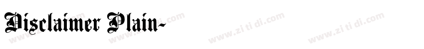 Disclaimer Plain字体转换